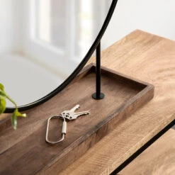 Maxfield Round Tabletop Mirror, Black, 18x22 -Warm Bathroom 00117fad00b6381d 4983 w800 h800 b0 p0