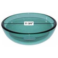 Tempered Glass Vessel Sink With Drain, Green Mini Glass Round Bowl Sink -Warm Bathroom 00a1a79b0b58c3b4 6902 w800 h800 b1 p0