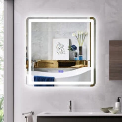 CHLOE Lighting SPECULO Back Lit LED Mirror 6000K, Daylight White, 30" -Warm Bathroom 0151726a00a2ab3a 5597 w800 h800 b0 p0