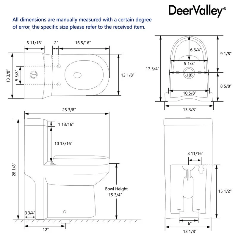 Small Compact Toilet Tiny One-Piece Elongated Toilet, Dual Flush, 0.8/1.28 GPF 5 Small Compact Toilet Tiny One-Piece Elongated Toilet, Dual Flush, 0.8/1.28 GPF - Image 5