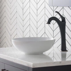 Viva Ceramic Round Vessel Bathroom Sink, White -Warm Bathroom 0221a2d60254a7c9 5505 w800 h800 b0 p0