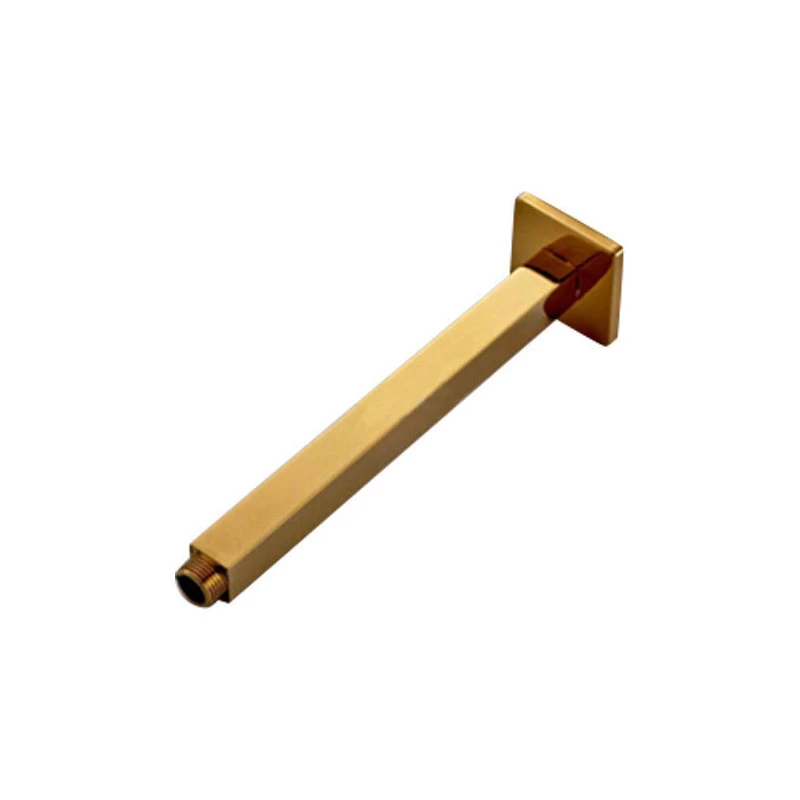Gold Brass Square Shower Arm Ceiling Mount Bathroom Shower Holder Bar 1 Gold Brass Square Shower Arm Ceiling Mount Bathroom Shower Holder Bar