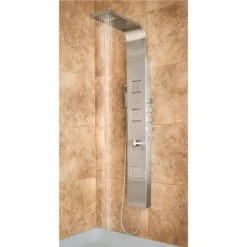 Waimea ShowerSpa Matte Brushed Stainless Steel Shower Panel -Warm Bathroom 029139220a136b64 0783 w800 h800 b0 p0