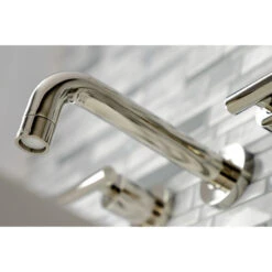 Kingston Brass KS8126CML 2-Handle 8" Wall Mount Bathroom Faucet, Polished Nickel -Warm Bathroom 02d16f1f013908a5 0774 w800 h800 b0 p0