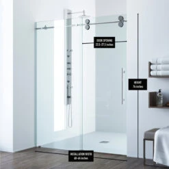 VIGO 64x74 Elan Frameless Sliding Shower Door, Chrome 22 VIGO 64x74 Elan Frameless Sliding Shower Door, Chrome -Warm Bathroom 0301dca70181218e 7252 w800 h800 b0 p0