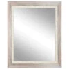 BrandtWorks Weathered Beach Wall Mirror With 3" Wooden Frame - 32" X 50"