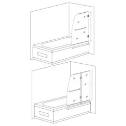 ANZZI Pacific 48"x58" Frameless Tub Door, Brushed Nickel -Warm Bathroom 03b1c6e50ee29fd9 0556 w800 h800 b1 p0