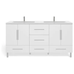 The Mendocino Bathroom Vanity, White, 67", Double Sink, Freestanding -Warm Bathroom 03f124e503d9cba6 8546 w800 h800 b1 p0