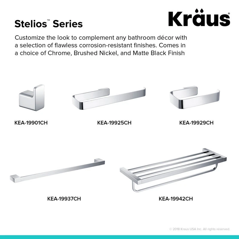 Stelios Bathroom Toilet Paper Holder, Chrome 5 Stelios Bathroom Toilet Paper Holder, Chrome - Image 5