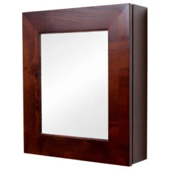 Wall Mount Mirrored Medicine Cabinet, Espresso