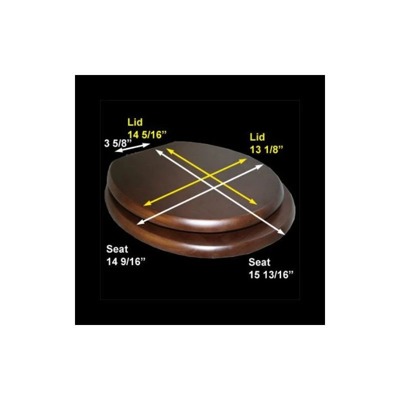 Solid Wood Dark Oak Toilet Round Seat With Chrome Hinge 1 Solid Wood Dark Oak Toilet Round Seat With Chrome Hinge