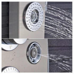 6-Stage Stainless Steel LED Shower Column With Massage Jets, Brushed Nickel -Warm Bathroom 05b1ff630d930b11 5291 w800 h800 b1 p0