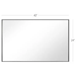 Rectangle Framed Bathroom Vanity Mirror Accent Wall Mirror, Black, 40"wx24"h 17 Rectangle Framed Bathroom Vanity Mirror Accent Wall Mirror, Black, 40"wx24"h -Warm Bathroom 06f1c6be03318d0c 3810 w800 h800 b1 p0