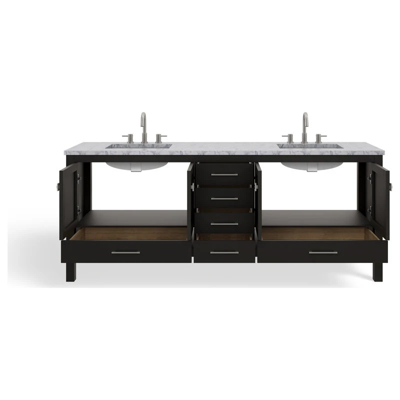 The Kennedy Bathroom Vanity, Double Sink, 84", Espresso, Freestanding 12 The Kennedy Bathroom Vanity, Double Sink, 84", Espresso, Freestanding - Image 12