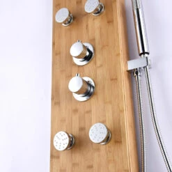 ANZZI Mansion 52" Full Body Shower Panel, Natural Bamboo -Warm Bathroom 0a0172460d8a8c17 1804 w800 h800 b0 p0