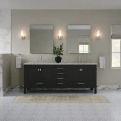 The Kennedy Bathroom Vanity, Double Sink, 84", Espresso, Freestanding 15 The Kennedy Bathroom Vanity, Double Sink, 84", Espresso, Freestanding -Warm Bathroom 0b01675203d9a3ac 7920 w800 h800 b0 p0