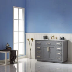 Ivy Gray Bathroom Vanity Set, 48", Without Mirror -Warm Bathroom 0b41a29f0f2b95ad 7775 w800 h800 b0 p0