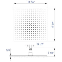 Alfi Brand Led12S-Bn Brushed Nickel 12" Square Multi Led Rain Shower Head -Warm Bathroom 0b41f31109161af4 1335 w800 h800 b1 p0