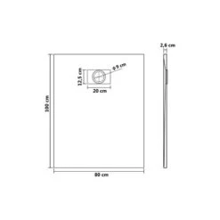 VidaXL Shower Base Tray SMC Black 39.4"x31.5" Bathroom Base Shower Receptor -Warm Bathroom 0bc1d728036532f1 8815 w800 h800 b1 p0