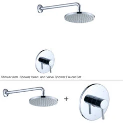 Luxier SS-B01-T Rainfall Shower Faucet Set, Chrome -Warm Bathroom 0c6130760d4afb81 0031 w800 h800 b0 p0