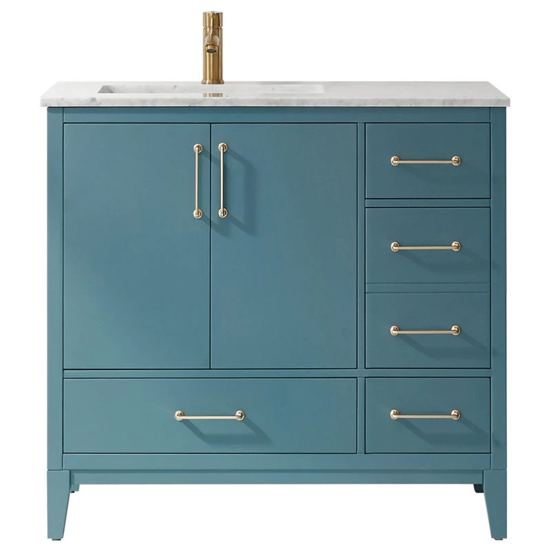 Sutton Royal Green Bathroom Vanity Set, 36", Without Mirror 2 Sutton Royal Green Bathroom Vanity Set, 36", Without Mirror - Image 2