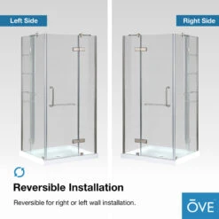 Ove Decors Savannah 40"x32" 10 Mm Shower Kit Satin Nickel -Warm Bathroom 0d11bc8d0239eef3 9142 w800 h800 b0 p0