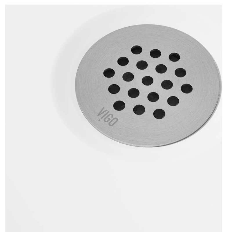 VIGO Vessel Bathroom Sink Grid Drain, Brushed Nickel 4 VIGO Vessel Bathroom Sink Grid Drain, Brushed Nickel - Image 4