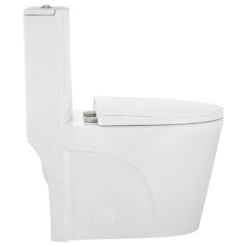 St. Tropez Elongated Toilet, Dual Flush, Glossy White 18 St. Tropez Elongated Toilet, Dual Flush, Glossy White -Warm Bathroom 0ec166bf02261ed2 2880 w800 h800 b1 p0