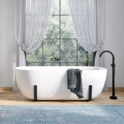 Athena Freestanding Tub Faucet With Handheld, Matte Black -Warm Bathroom 0ee1fce70efb7ab1 9912 w800 h800 b0 p0