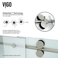 VIGO Frameless Shower Door 3/8" Hardware, 60", Right -Warm Bathroom 0f4105cd0f5a4910 8070 w800 h800 b0 p0