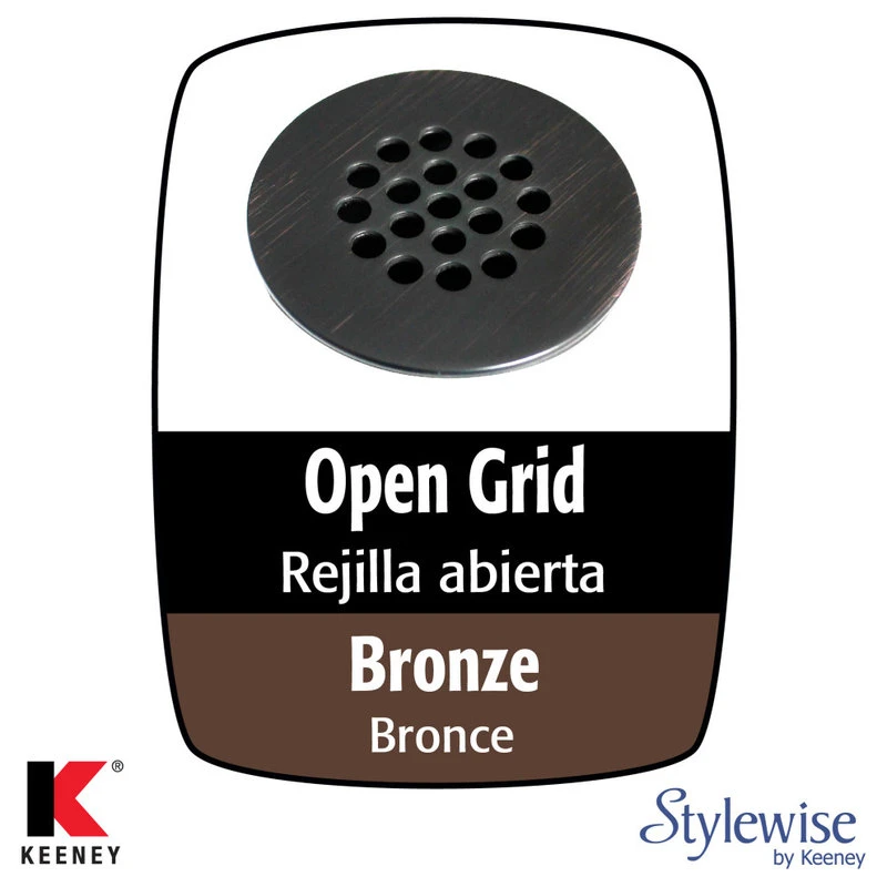 Keeney K820-74 Open Grid Bathroom Sink Drain Without Overflow, Oil Rubbed Bronze 5 Keeney K820-74 Open Grid Bathroom Sink Drain Without Overflow, Oil Rubbed Bronze - Image 5