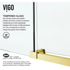 VIGO Elan Frameless Sliding Bathtub Door In Matte Gold -Warm Bathroom 0f6104590f735637 4231 w800 h800 b1 p0