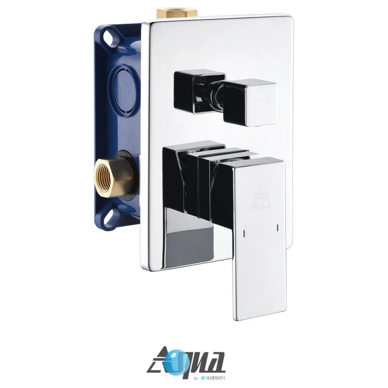 Aqua Piazza Shower Set With 12" Square Rain Shower, Handheld And 4 Body Jets 2 Aqua Piazza Shower Set With 12" Square Rain Shower, Handheld And 4 Body Jets - Image 2