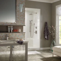 Delta Vero Premium Single-Setting Slide Bar Hand Shower, Stainless, 57530-SS -Warm Bathroom 0fd1c0a60cbf41ca 5451 w800 h800 b0 p0