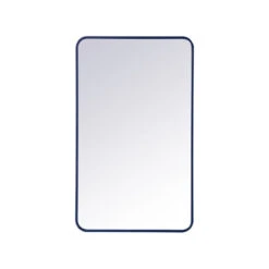 Elegant Decor Evermore 24x40" Soft Corner Metal Rectangular Mirror In Blue -Warm Bathroom 0fd1efa5039ae44c 7495 w800 h800 b1 p0