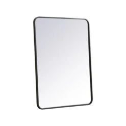Elegant Decor Evermore 27x36" Soft Corner Metal Rectangular Mirror In Black -Warm Bathroom 1051bc10036a2f0e 6963 w800 h800 b1 p0