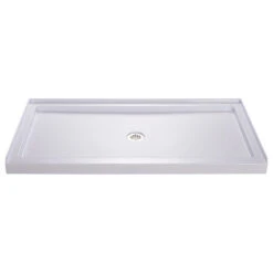 DreamLine SlimLine 32x54x2 3/4 Center Drain Single Threshold Shower Base White