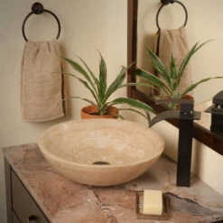 Beige Travertine Vessel Sink 7 Beige Travertine Vessel Sink -Warm Bathroom 10812860094b0074 6526 w800 h800 b0 p0