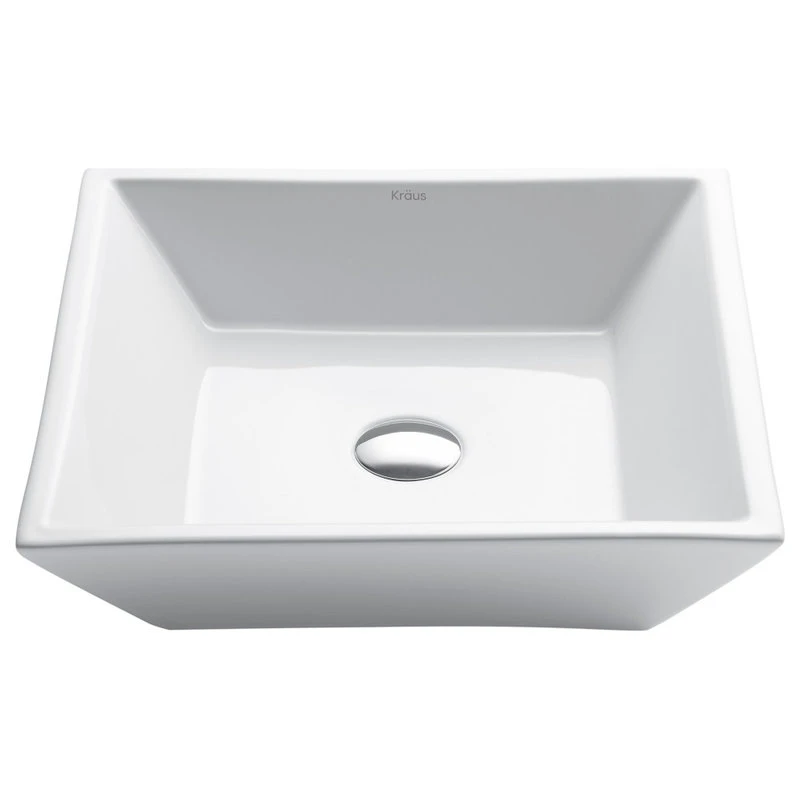 Elavo Ceramic Square Vessel White Sink 1 Elavo Ceramic Square Vessel White Sink