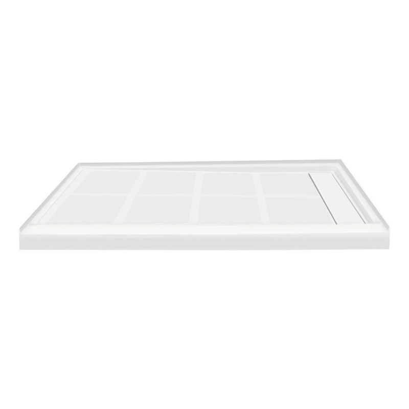 Transolid Linear 48"x36" Rectangular Shower Base With Right Hand Drain, White 1 Transolid Linear 48"x36" Rectangular Shower Base With Right Hand Drain, White