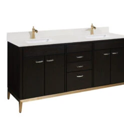 Belluno Composite Stone Vanity Top In Milano White With White Sinks, 73" -Warm Bathroom 1161686a010dd1e1 8080 w800 h800 b0 p0