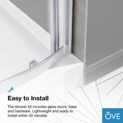 Ove Decors Breeze 34 Shower Kit, Clear Glass Panels And Base, Satin Nickel 22 Ove Decors Breeze 34 Shower Kit, Clear Glass Panels And Base, Satin Nickel -Warm Bathroom 119176d2036eb2f8 3491 w800 h800 b0 p0