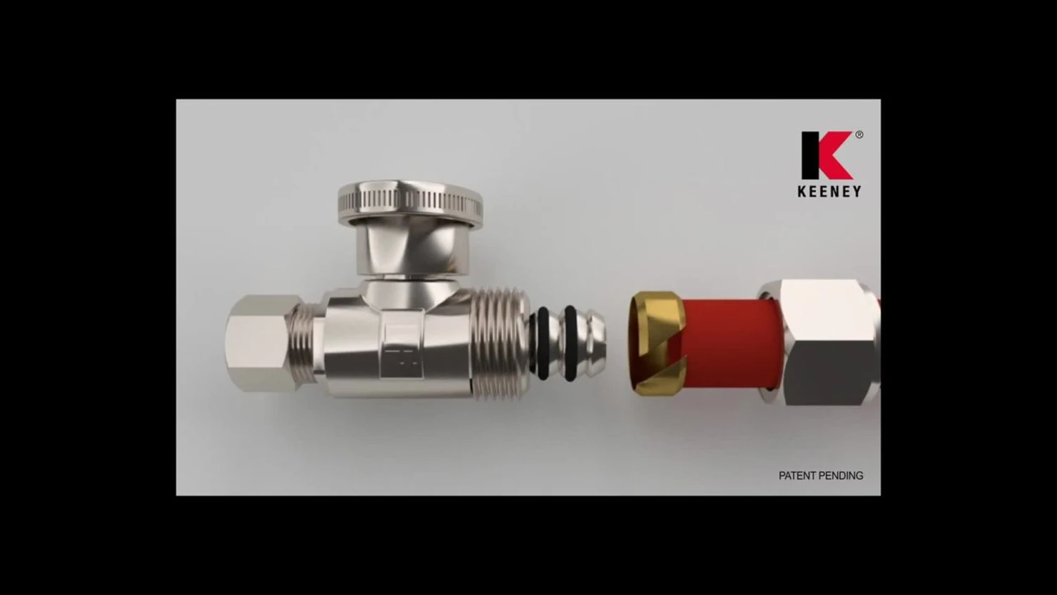 Keeney Quarter Turn No Crimp PEX Valve, 1/2" Comp PEX X 1/4" O.D., Straight 3 Keeney Quarter Turn No Crimp PEX Valve, 1/2" Comp PEX X 1/4" O.D., Straight - Image 3