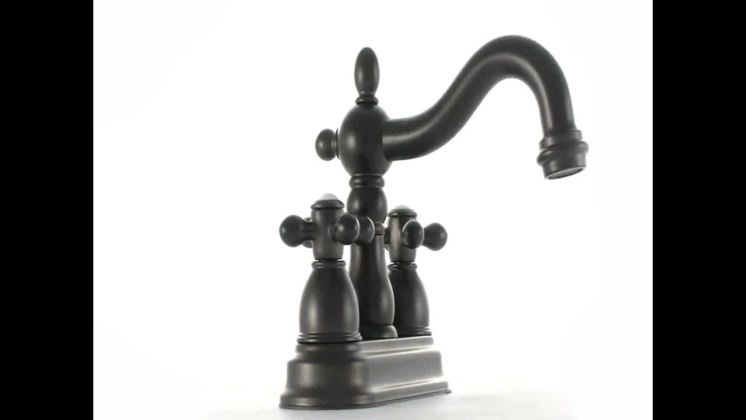 Kingston 4" Centerset Bathroom Faucet W/Plastic Pop-Up, Oil Rubbed Bronze 2 Kingston 4" Centerset Bathroom Faucet W/Plastic Pop-Up, Oil Rubbed Bronze - Image 2