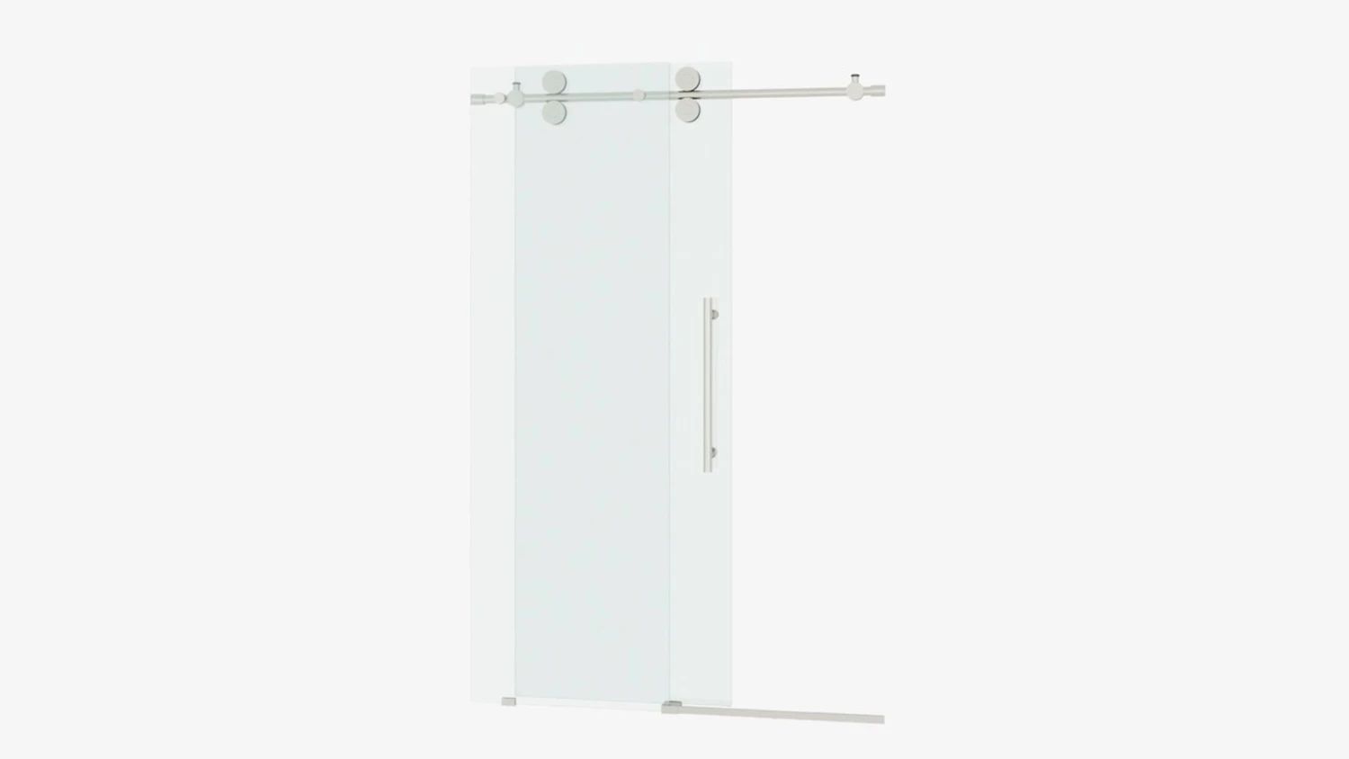 VIGO 64x74 Elan Frameless Sliding Shower Door, Matte Gold 2 VIGO 64x74 Elan Frameless Sliding Shower Door, Matte Gold - Image 2