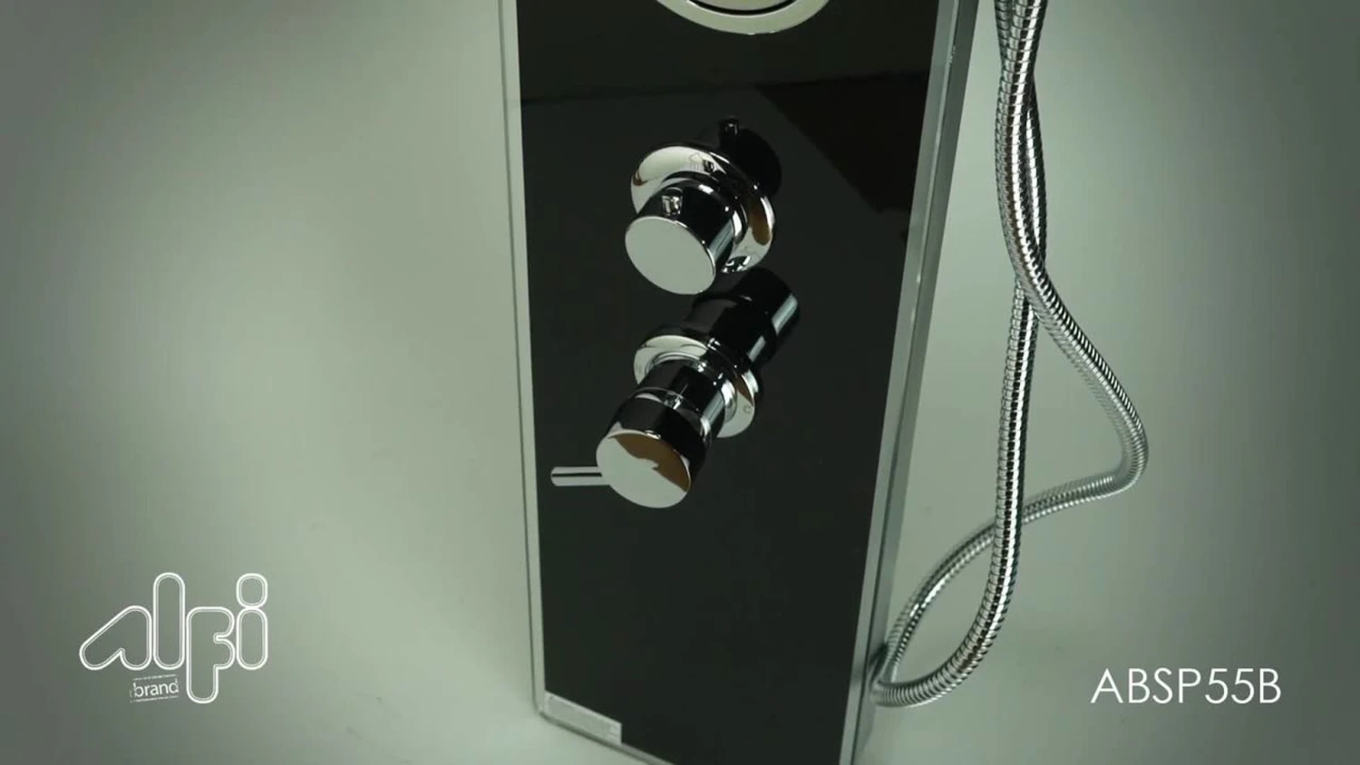 Black Glass Shower Panel With 2 Body Sprays And Rain Shower Head 2 Black Glass Shower Panel With 2 Body Sprays And Rain Shower Head - Image 2