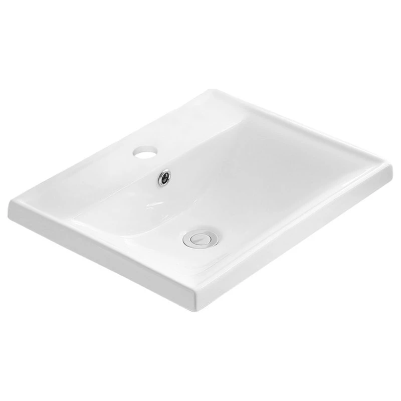 Karran Valera 21" Top Mount Vitreous China Sink, White With Overflow Drain 1 Karran Valera 21" Top Mount Vitreous China Sink, White With Overflow Drain