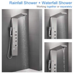 American Imaginations Rectangle Wall Mount Stainless Steel Shower Panel In Brushed Stainless Steel -Warm Bathroom 11e1523400dbaea1 1916 w800 h800 b1 p0