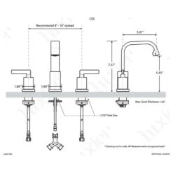 Luxier WSP04-T 2-Handle Widespread Bathroom Faucet With Drain, Matte Black 17 Luxier WSP04-T 2-Handle Widespread Bathroom Faucet With Drain, Matte Black -Warm Bathroom 1261f46d016608f5 4926 w800 h800 b1 p0