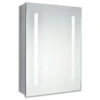 Elegant Decor Elixir 28" X 20" LED Medicine Cabinet In Silver Powder Coating